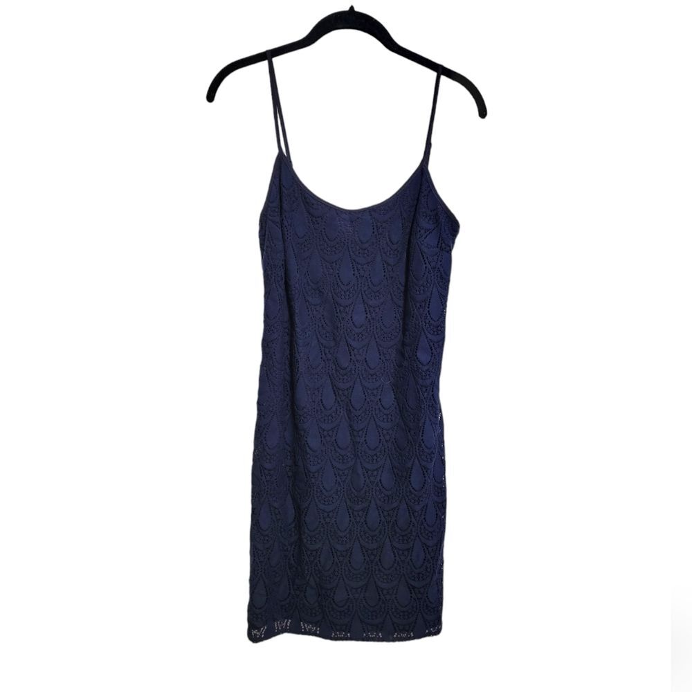 Lilly Pulitzer Dellaria Lace Mini Dress Size Small Navy Blue